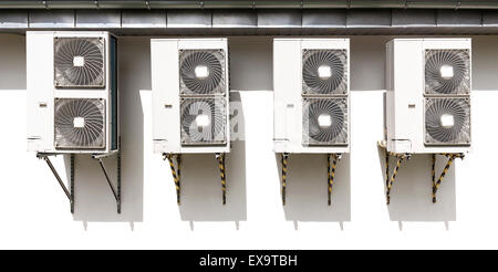 Sistema di aria condizionata montato su una parete. Foto Stock