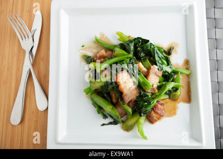 Stile Tailandese piatto di carne di maiale Foto Stock