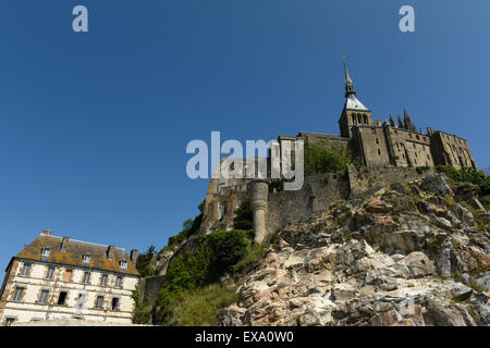 Mont St Michel, Normandia, Francia Foto Stock