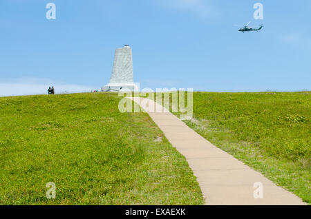 Wright Brothers National Memorial, Kill Devil Hills, Kitty Hawk, Outer Banks, North Carolina, Stati Uniti d'America Foto Stock