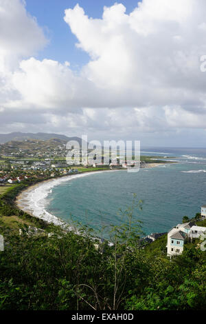 Costa atlantica, Saint Kitts, Saint Kitts e Nevis, Isole Sottovento, West Indies, dei Caraibi e America centrale Foto Stock