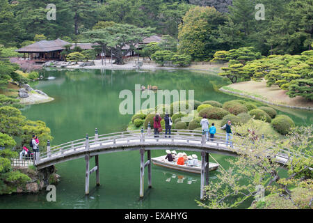 Ritsurin-koen, Takamatsu, Shikoku, Giappone, Asia Foto Stock