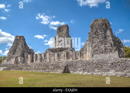 La struttura I, Xpujil zona archeologica, Campeche, Messico, America del Nord Foto Stock