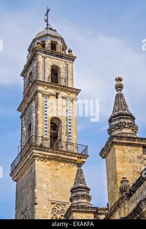 Duomo Torre Campanaria Jerez Andalusia Spagna Foto Stock