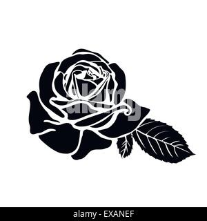 Silhouette di rose Illustrazione Vettoriale