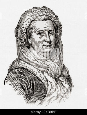 Martha Washington, née Dandridge, 1731-1802. Moglie di George Washington, il primo presidente degli Stati Uniti. Foto Stock