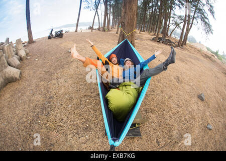 Matura in spiaggia Foto Stock