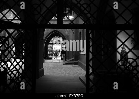 Cortile interno al Rathaus, Basilea, Svizzera Foto Stock