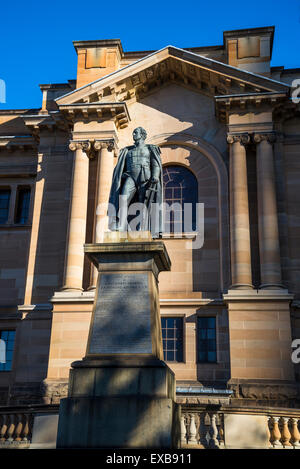 Statua di Richard Bourke, Biblioteca dello Stato del Nuovo Galles del Sud, Sydney, Australia Foto Stock