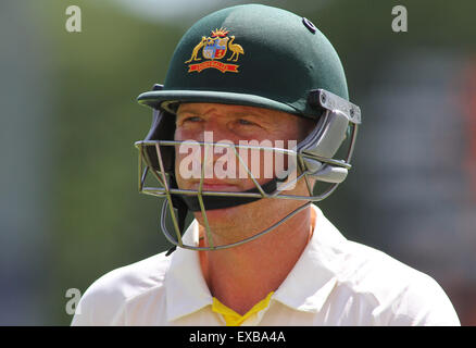 Cardiff, Galles. 10 Luglio, 2015. Brad Haddin dell Australia durante il giorno tre del 1° Investec Ceneri Test match tra Inghilterra e Australia di SWALEC Stadium il 10 luglio 2015 a Cardiff, Regno Unito. Credito: Mitchell Gunn/ESPA/Alamy Live News Foto Stock