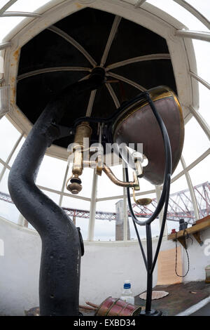All'interno del North Queensferry torre faro, Fife Foto Stock