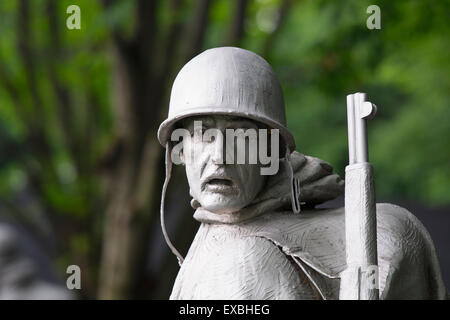 Washington DC dei veterani di guerra coreana statua commemorativa Foto Stock