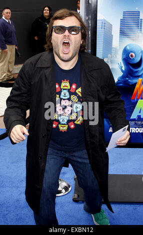 Jack Black al la premiere di 'Monsters contro alieni" tenutasi presso Amphitheatre di Gibson in città universale il 22 marzo 2009. Foto Stock