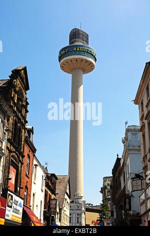 Radio City Tower aka St Johns Beacon Visualizzazione Gallery di Liverpool, Merseyside England, Regno Unito, Europa occidentale. Foto Stock