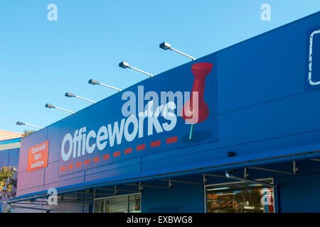 Officeworks store in North Sydney Australia, basato su Office Depot concetto DAGLI STATI UNITI D'AMERICA Foto Stock