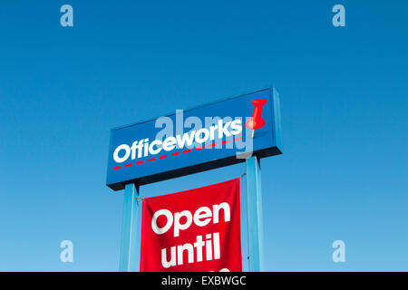 Officeworks store in North Sydney Australia, basato su Office Depot concetto DAGLI STATI UNITI D'AMERICA Foto Stock