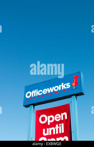 Officeworks store in North Sydney Australia, basato su Office Depot concetto DAGLI STATI UNITI D'AMERICA Foto Stock