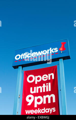 Officeworks store in North Sydney Australia, basato su Office Depot concetto DAGLI STATI UNITI D'AMERICA Foto Stock