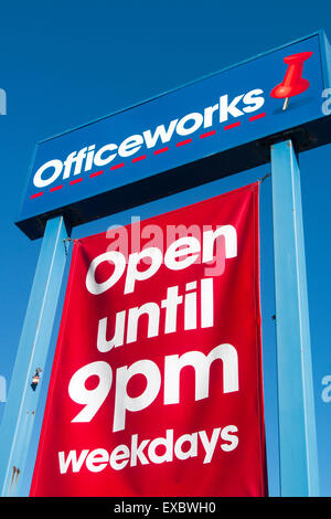 Officeworks store in North Sydney Australia, basato su Office Depot concetto DAGLI STATI UNITI D'AMERICA Foto Stock