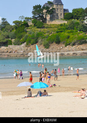 Spiaggia a Dinard Bretagna Francia Foto Stock