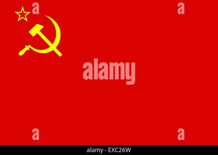 Unione Sovietica bandiera Illustrazione Vettoriale