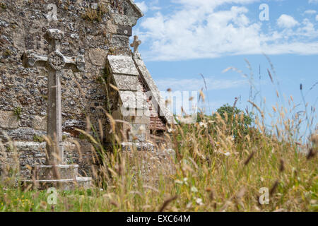 San Pietro e la chiesa di St Paul, Mottistone, Isle of Wight, Regno Unito Foto Stock