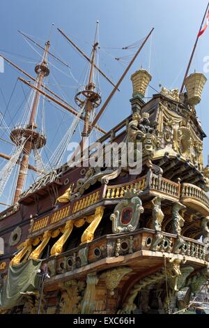 Nettuno è una replica della nave di un monastero del XVII secolo galeone spagnolo. Foto Stock