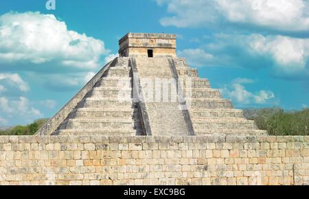 Pyramid Kuklukan, Chichen-Itza Messico Foto Stock