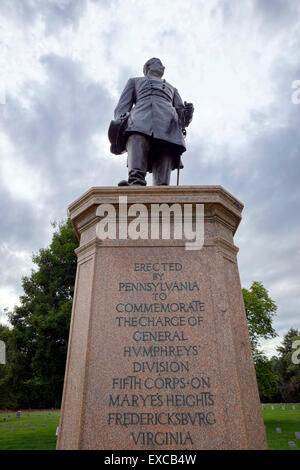 Pennsylvania Monument to Humphreys' Division presso il Fredericksburg National Battlefield Park, Fredericksburg Virginia USA Foto Stock