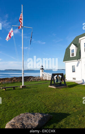 Marshall Point Lighthouse in Port Clyde, Maine. Foto Stock