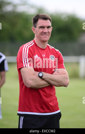 Ex Barnsley FC player e Sheffield Regno coach Chris Morgan. Immagine: Scott Bairstow/Alamy Foto Stock