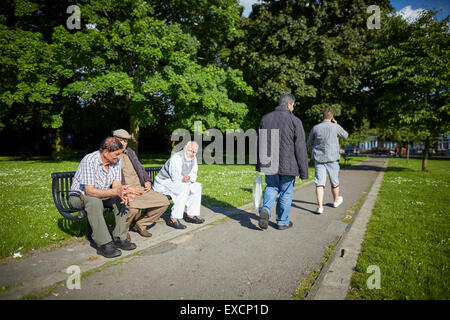 Nella foto Whalley area dell'intervallo Manley Park Regno Unito Gran Bretagna British Regno Unito Europa isola Europea Inghilterra Isola inglese n. Foto Stock