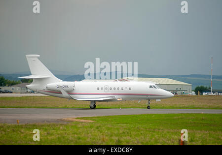 Cessna Citation 560XL registrato danese (OY-CKK) a Inverness Dalcross Aeroporto. SCO 9929. Foto Stock