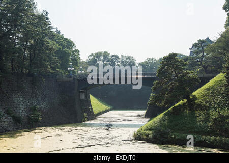Ponte Nijubashi,Tokyo Imperial Palace,Chiyoda-Ku,Tokyo Giappone Foto Stock