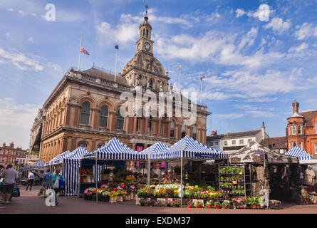 Ipswich Corn Exchange e mercato, Ipswich, Suffolk, Inghilterra Foto Stock