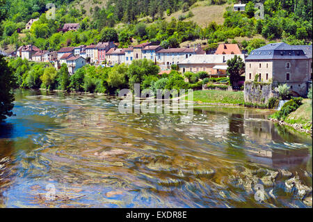 Fiume Vezere, Le Bugue, Dordogne, Francia Foto Stock