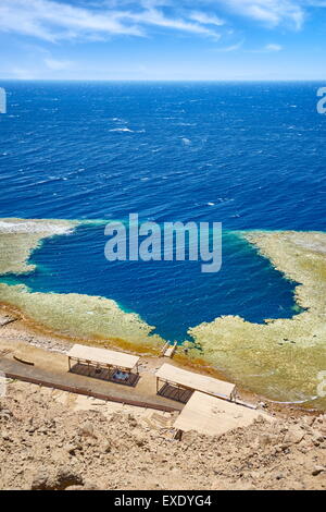 Blue Hole, Dahab, Sinai, Mar Rosso, Egitto Foto Stock