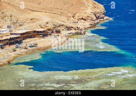 Blue Hole, Dahab, Mar Rosso, Egitto Foto Stock