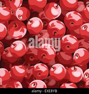 Modello senza soluzione di continuità con le mele rosse. Illustrazione Vettoriale. Illustrazione Vettoriale