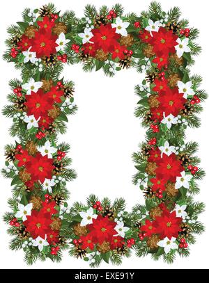 Natale cornice decorativa. Illustrazione Vettoriale. Illustrazione Vettoriale