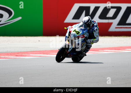 Misano Adriatico, Italia - 21 Giugno 2015: Suzuki GSX-R1000 di VOLTCOM Crescent Suzuki Team, pilotato da DE PUNIET Randy Foto Stock