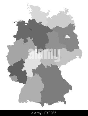Mappa di Germania Foto Stock