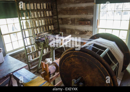 1900 Doon Heritage Village weavery tessili Foto Stock
