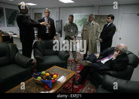 Il vice presidente Cheney, David Addington e Vice staff presidenziale a Foto Stock