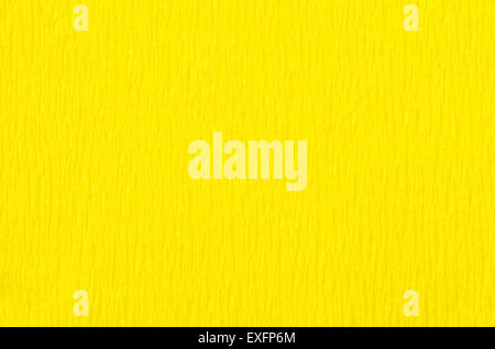 Dettaglio del giallo carta crespa sfondo texture Foto Stock