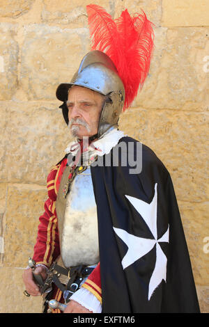 Il Grand ufficiale giudiziario dell Ordine di Malta a Forte Sant'Elmo a La Valletta, Malta Foto Stock