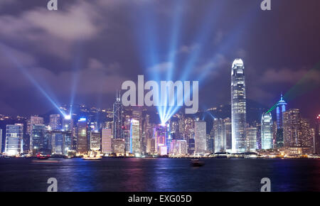 Sinfonia di Luci mostrano in Hong Kong Foto Stock