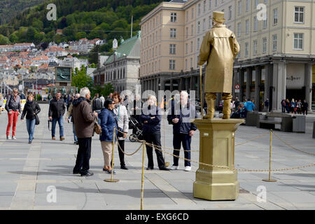 Bergen in Norvegia il Gateway per i fiordi norvegesi Foto Stock