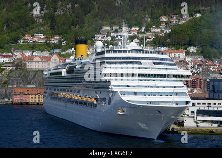 Bergen in Norvegia il Gateway per i fiordi norvegesi Foto Stock