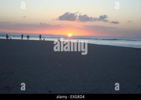 Sunset trovati a Flic en Flac a Maurizio splendida Foto Stock